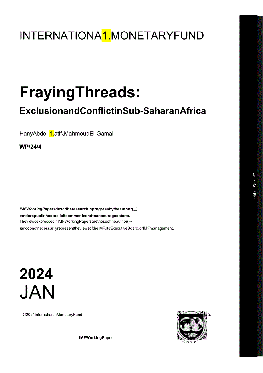 IMF-脆弱的线索：撒哈拉以南非洲的排斥与冲突（英）-2024.1.docx_第1页