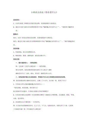 小班语言《你在看什么》 .docx