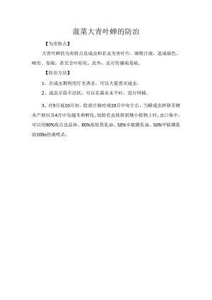 菠菜大青叶蝉的防治.docx
