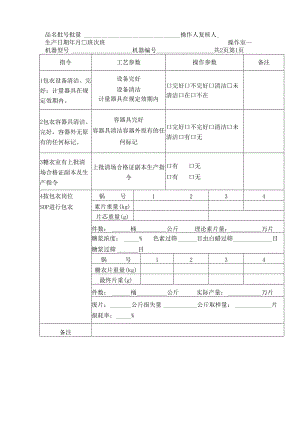 包衣制造记录模板.docx