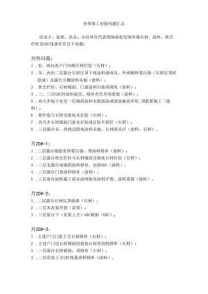 [监理资料]初验问题汇总.docx