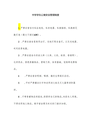 中学学生公寓安全管理制度.docx