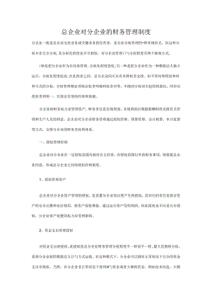 总公司对分公司的财务管理制度.docx