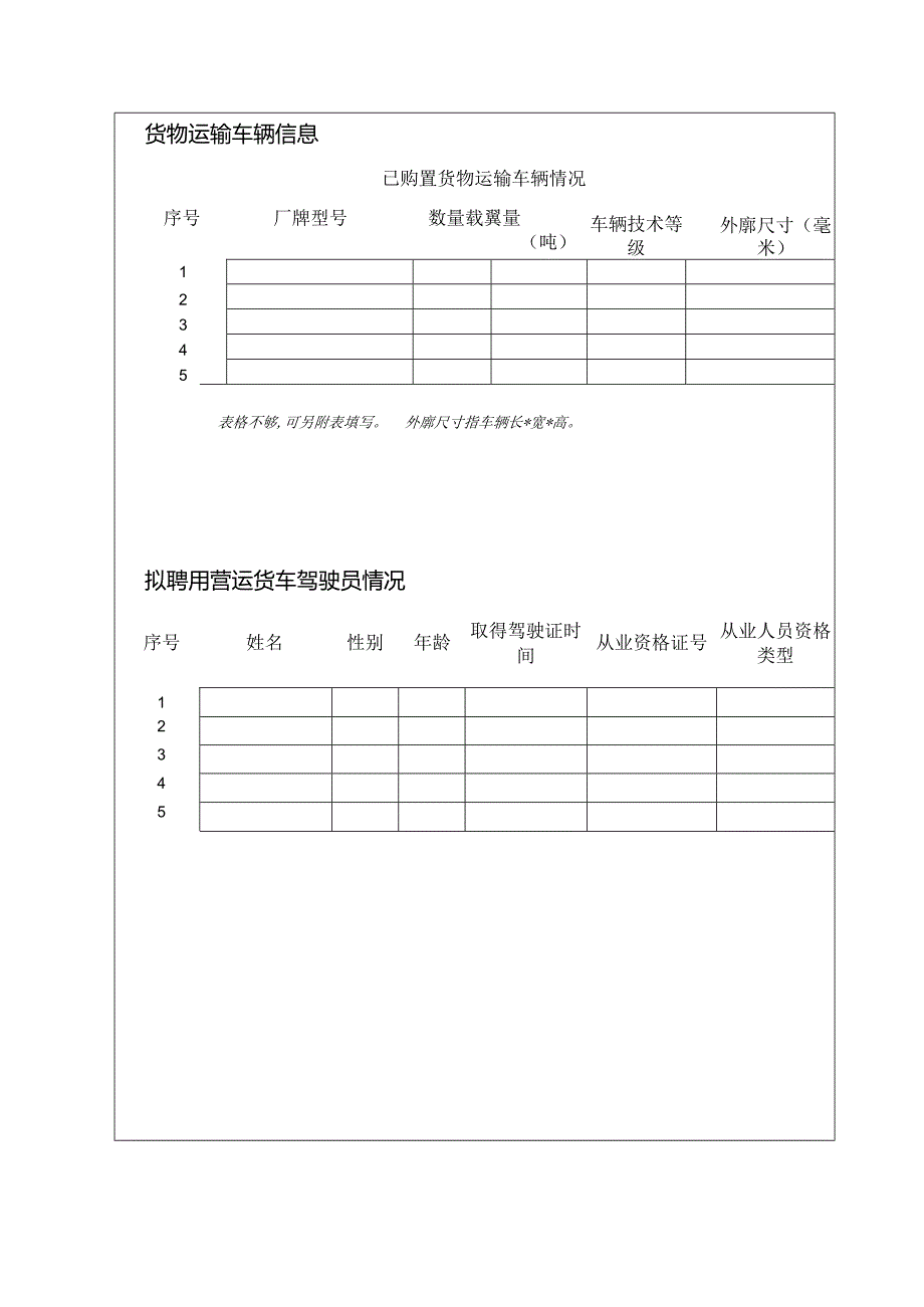 道路货物运输经营申请表模板.docx_第2页