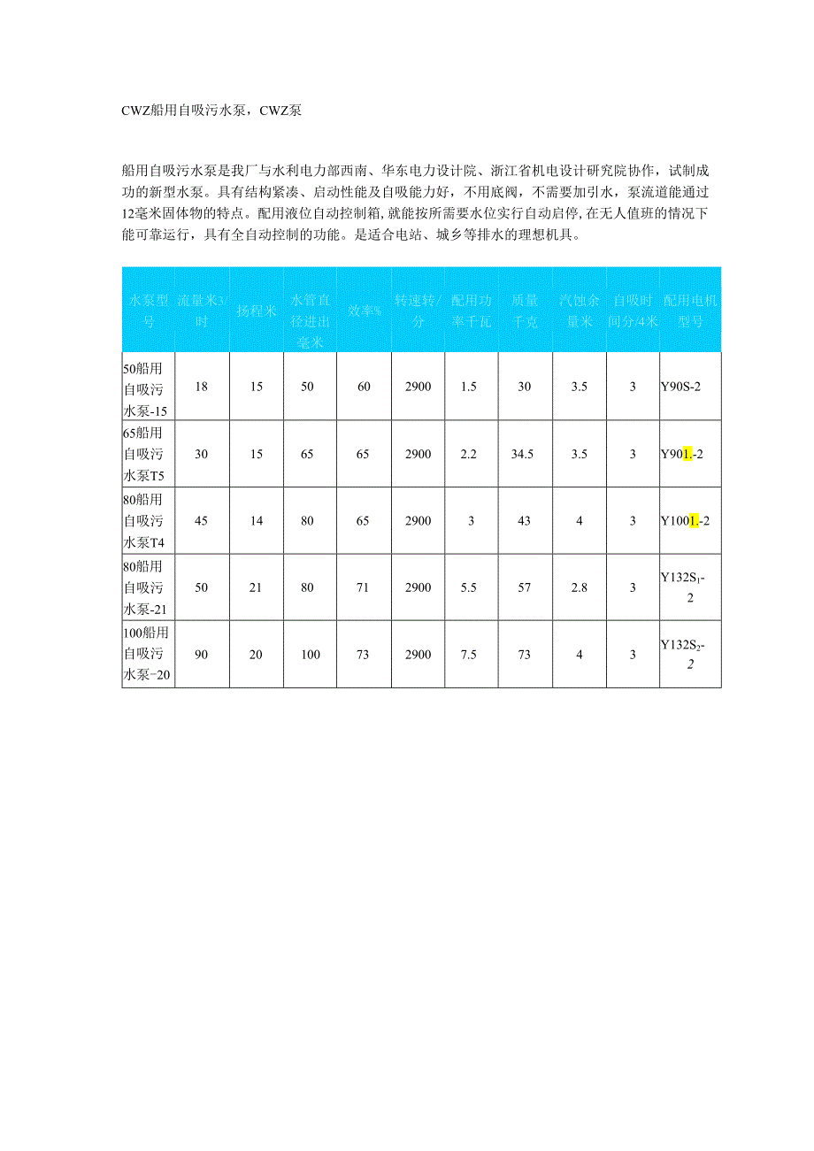 CWZ船用自吸污水泵.docx_第1页