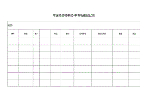 医师资格考试-中专明细登记表.docx