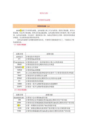 财务中的Excel公式.docx
