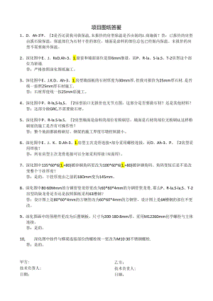 [监理资料]项目图纸答疑.docx
