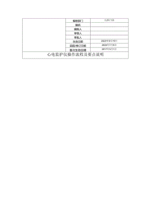 心电监护仪操作流程及要点说明.docx