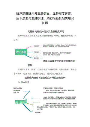 临床动静脉内瘘血肿定义、血肿程度界定、皮下淤血与血肿护理、预防措施及相关知识扩展.docx