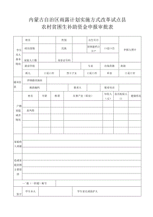 内蒙古自治区雨露计划申请表1.docx