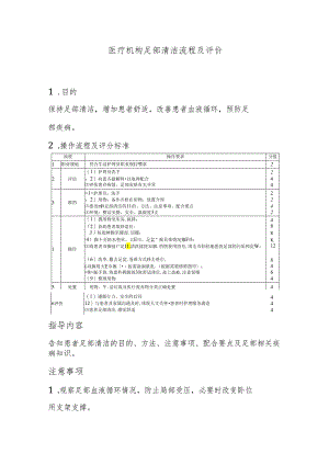 医疗机构足部清洁流程及评价.docx