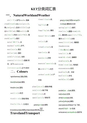 ket分类词汇表汉语（附音标）43925.docx