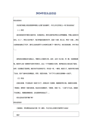 2024年街头运动会.docx