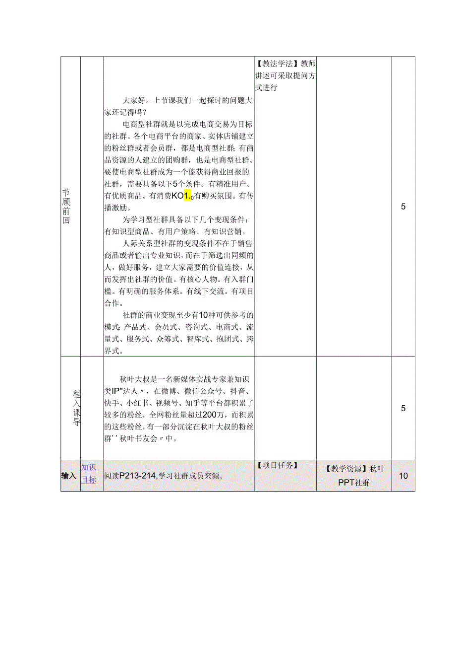 《新媒体营销与运营 （慕课版）》 教案 （43）社群篇（7）社群营销案例-秋叶书友会.docx_第3页