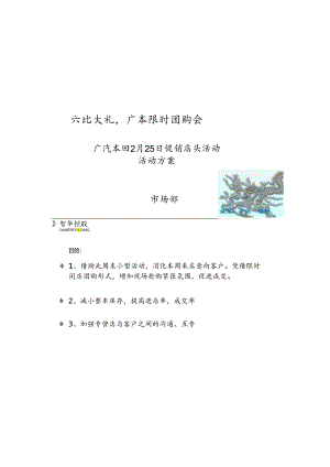 4S汽车销售店头活动方案.docx