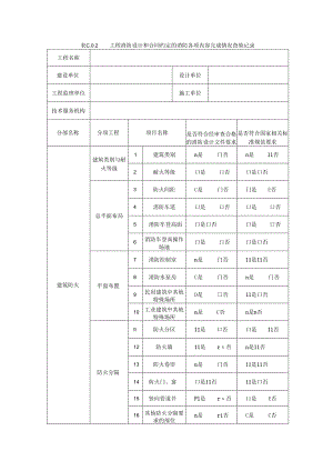 工程消防设计和合同约定的消防各项内容完成情况查验记录.docx