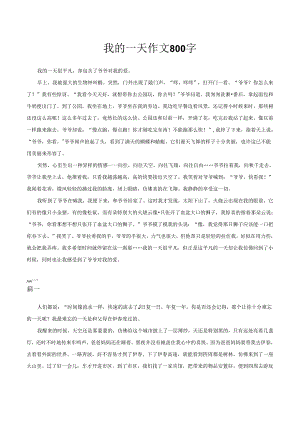我的一天作文800字.docx