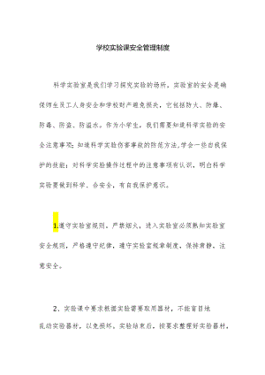 学校实验课安全管理制度.docx