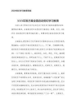 2024党纪学习教育简报.docx