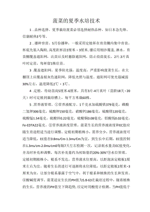 菠菜的夏季水培技术.docx