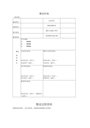 房屋建筑工程竣工验收消防查验整改回复.docx