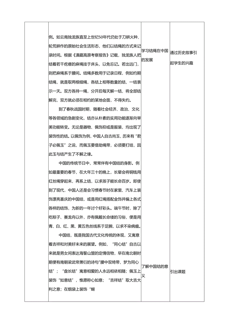 人教版劳动教育七下 劳动项目四《编制中国结》教案.docx_第2页