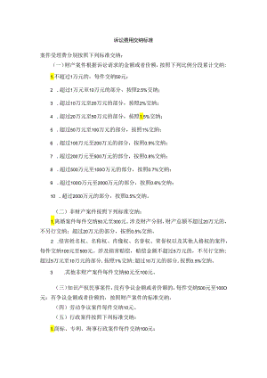 诉讼费用交纳标准.docx