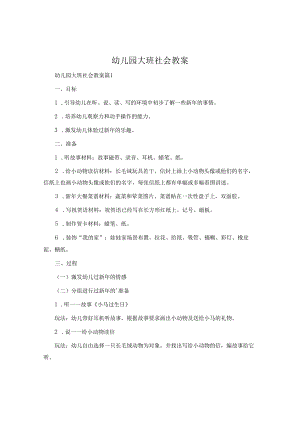 幼儿园大班社会教案.docx