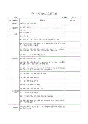 临时用电线路安全检查表.docx