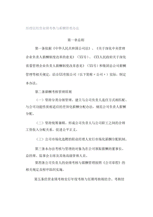 经理层经营业绩考核与薪酬管理办法.docx