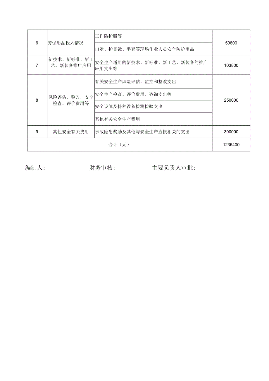 安全生产费使用和提取计划(模板).docx_第2页