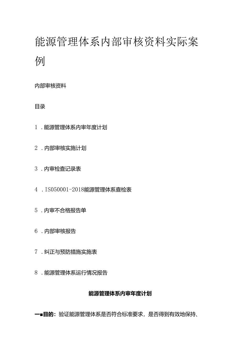 能源管理体系内部审核资料 实际案例.docx_第1页