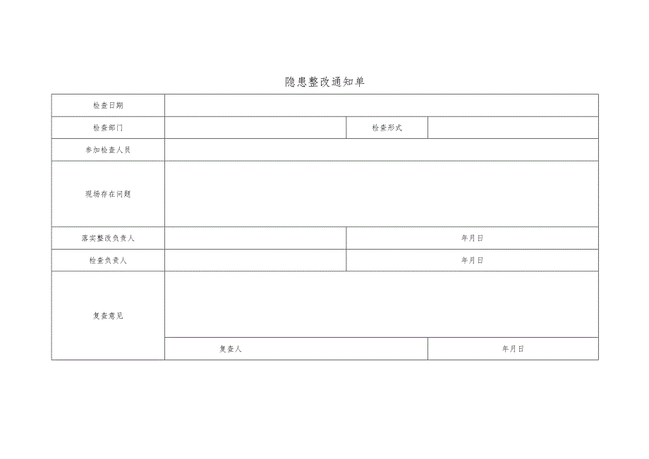 隐患整改通知单模板.docx_第1页