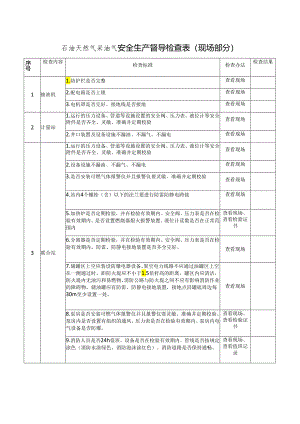 石油天然气采油（气）安全生产督导检查表模板.docx