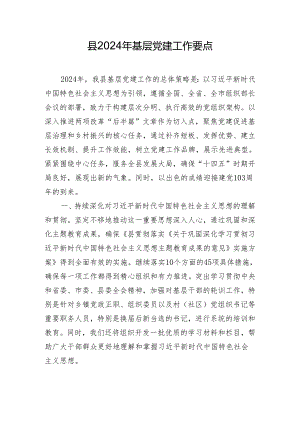 县2024年基层党建工作要点.docx