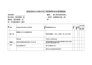 危险性较大分部分项工程清单和安全管理措施.docx