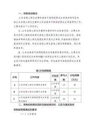 山东省国土绿化支撑和森林可持续经营试点审查劳务服务和外业检查项目竞争性磋商文件.docx