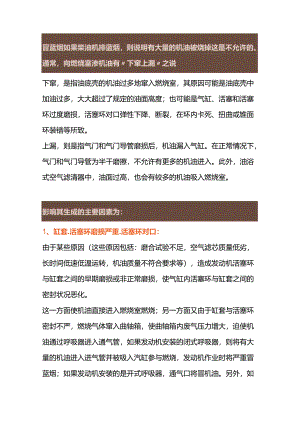 发动机冒蓝烟的真正原因与治理方法.docx