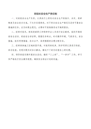 班组长安全生产责任制.docx