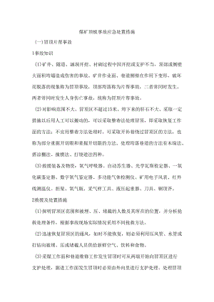 煤矿顶板事故应急处置措施.docx