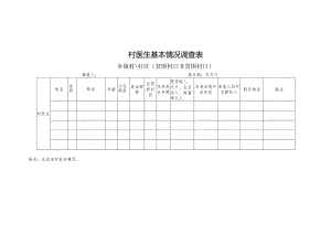 村医生基本情况调查表.docx