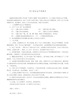 员工安全承诺书.docx