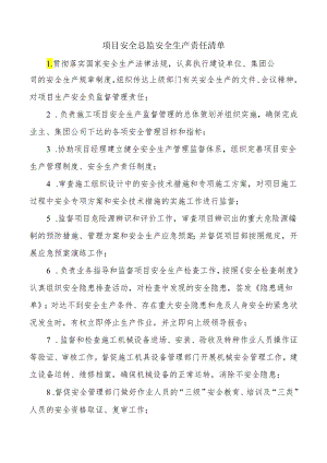 项目安全总监安全生产责任清单.docx