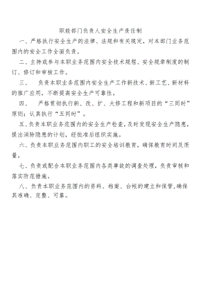 职能部门负责人安全生产责任制.docx