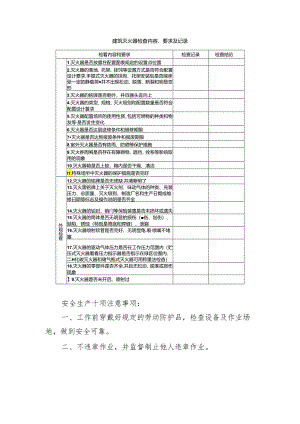建筑灭火器检查内容、要求及记录模板.docx