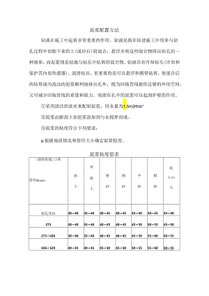 泥浆配置方法.docx