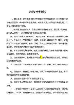 院长负责制制度.docx