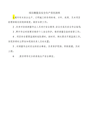项目测量员安全生产责任清单.docx