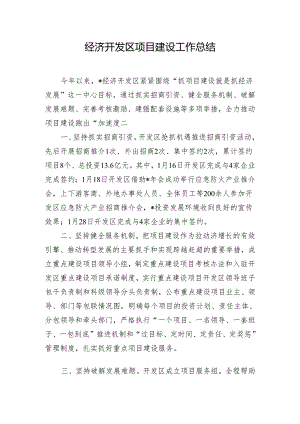 经济开发区项目建设工作总结.docx